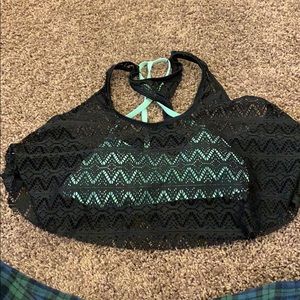 Black and Blue bikini top